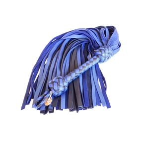 JEXMOO Fouets en cuir faits main personnalisés, bleu noir, nouvelle arrivée, équipement de bondage pour adultes, fouets de qualité internationale, sac - Product Image 2