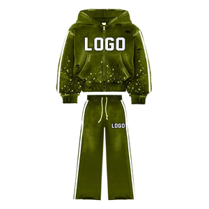 Best Pakistan Clothing Manufacturers Custom Flared Pants Cotton Jogging Tracksuit for Men Women Reversible Winter - Product Image 3