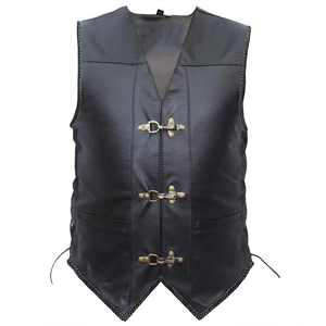 Gilet en cuir de motard de mode pour hommes à séchage rapide motif de gilet long pour hommes et femmes d'hiver gilet en cuir fabriqué par Isha Industry - Product Image 1