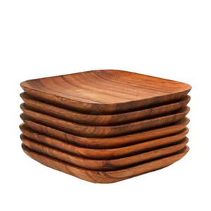 Crescent Crafts Assiettes de présentation carrées en bois d'acacia manguier de haute qualité Vaisselle et assiettes de qualité supérieure - Product Image 5