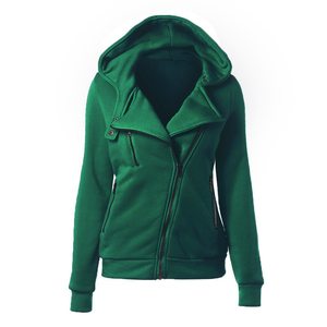 Sudadera con capucha de lana de gran tamaño para mujer, jerséis con cremallera y bolsillo cálido, Chaqueta corta transpirable y de talla grande - Product Image 4