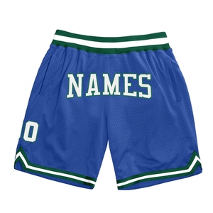 Industrie Direct Engro Sportswear Basketball Shorts Custom Blue White-Kelly Green Authentic Throwback Basketball Shorts - Product Image 1