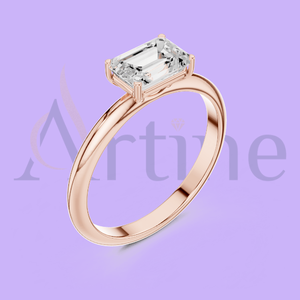 Bague nom couronne personnalisée 14K avec style ethnique diamant cultivé en laboratoire pour femme - Product Image 1