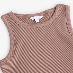 Diseño personalizado estilo casual gimnasio Stringer entrenamiento acanalado camisetas sin mangas transpirable ajustado ropa de calle señoras camisetas sin mangas - Product Image 5