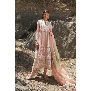 Conjunto de Traje de Lujo Crimson X Saira Shakira 2024 para Mujer, Chikkankari Affair-D2 B-TC-639, Material de Lino - Product Image 3