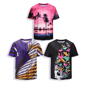Les T-shirts imprimés en 3D pour hommes sont nouvellement disponibles T-shirt ample à manches courtes imprimé aigle pour hommes - Product Image 4