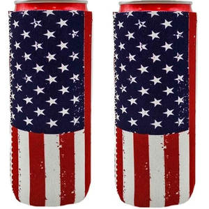 Porte-canette pliable en néoprène personnalisé OEM 2026, design promotionnel, lavable, lettre décontractée, refroidisseur de canettes pour aliments, vin, bière - Product Image 4