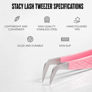 แหนบขนตาปลอมสำหรับการต่อขนตาแบบคลาสสิคแหนบเพิ่มวอลลุ่มทำจากสเตนเลสสตีล - Product Image 2