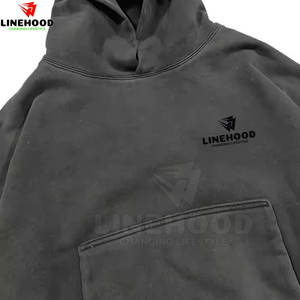 Sudadera con capucha de lavado ácido de calidad superior para hombre, ropa de calle básica de algodón 100% para invierno, patrón sólido y cuello con capucha - Product Image 2