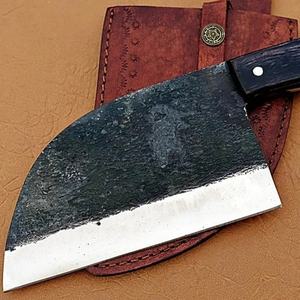 Cuchillo de Cocina Multifuncional JEXMOO, Hecho a Mano, de Acero al Carbono, con Funda de Cuero - Product Image 3