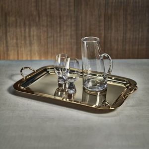 Plateau de service en acier inoxydable de qualité supérieure avec un design moderne poli durable et élégant adapté à la restauration de mariages restaurants - Product Image 5