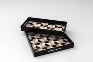 Hot Fancy Mango Wood Round Tray 4 Section Fancy Hot Sale Tray Diseño único Bandeja para servir para la decoración del hogar y el uso de la cocina - Product Image 4