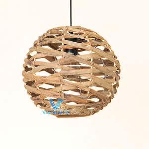 Lustre en bois de jacinthe d'eau de haute qualité abat-jour tissé conception personnalisée durable autres décorations pour la maison - Product Image 1