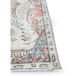 Tapis en laine vintage 9x12 rouge-orange noué à la main, motif médaillon abstrait rectangulaire pour couloir, entrée et salon - Product Image 4