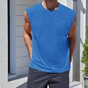 Camiseta sin mangas para hombre, camiseta sin mangas transpirable y cómoda con capucha de alta calidad/camiseta sin mangas de gimnasio de secado rápido para hombres subida por Dress Sports - Product Image 4