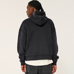 Sudadera con capucha resistente personalizada OEM al por mayor, jersey de estilo informal con hombros caídos para hombre, Sudadera con capucha polar con estampado de burbujas de algodón - Product Image 3