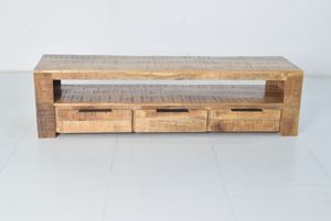 Mueble de TV de madera con acabado natural de diseño moderno industrial vintage, mueble con cajón múltiple para el hogar, sala de estar, dormitorio de Hotel - Product Image 2