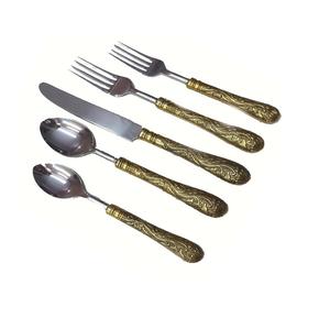 hot sale Silver Cutlery <b>Set</b> Stainless Steel <b>Flatware</b> <b>Set</b> with round handle Dinnerware <b>Set</b> mirror polished Cutlery For Hotel - Product Image 1
