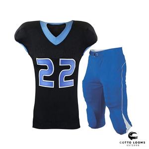 Jersey de fútbol americano OEM de calidad superior y Sarga de aparejos de malla transpirable de control de humedad uniforme - Product Image 5