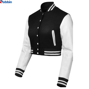 Veste universitaire d'hiver pour femme BOBBIN INDUSTRIES, en toile et cuir, réversible, matelassée, respirante, écologique - Product Image 5