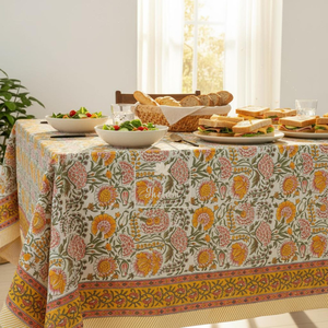 Khushboo <b>TABLE</b> CLOTH Natural Style Floral Print Home Decoration Wedding Garden Party <b>Table</b> <b>Runner</b> <b>Placemat</b> - Product Image 4