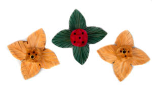 Quemador de soporte de palo de incienso de madera natural hecho a mano con diseño contemporáneo Decoración de cumpleaños colorida - Product Image 2