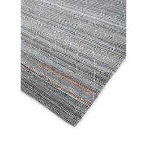 Alfombra Afgana de Lana Gris y Negra Anudada a Mano, Diseño Geométrico Abstracto Rectangular para Sala de Estar, Nueva Técnica Hecha a Mano - Product Image 2