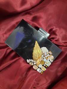 Stylish Embroidered Resin Designer Clutch Bag Finished Rhinestone Lady Vintage Purse For <b>Wedding</b> Partyware Anniversary Clutch - Product Image 6