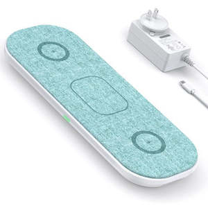 Chargeur sans fil magnétique triple Choetech T569S, sortie de puissance rapide 10W/15W pour smartphones, charge sans fil pratique en plastique - Product Image 1