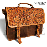Cuir véritable fait main, unisexe, style vintage, inspiration bohème, pour usage professionnel et décontracté, léger, portable, durable, polyester