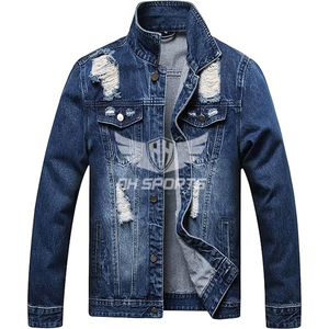 Vestes en jean de haute qualité pour hommes Styles déchirés vintage, Streetwear Slim Fit et vêtements d'extérieur coupe-vent pour l'hiver - Product Image 3
