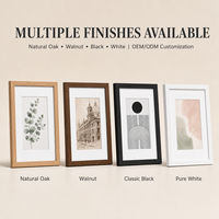 Cadre photo HuaJia, support mural ou de table, finition bois, plexiglas, format A4, design en bois de chêne, bois naturel, durable, cadre photo