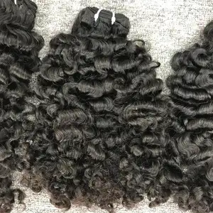 Vietnamese Rauw Haar Groothandel Bundels Burmese Krullend Inslag Haar Bundel 100% Remy Hair Hoge Kwaliteit Beste Prijs