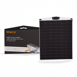 Panel Solar Monocristalino de Media Celda Voxery de 600W con Cubierta Frontal de Vidrio para Uso Industrial - Product Image 2