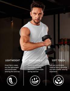 Best-seller Débardeur pour homme Qualité fine Style respirant et décontracté Design unique avec logo imprimé par le fabricant - Product Image 3