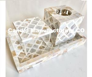 Juego de Quemadores de Incienso de Nácar de Color Blanco para Regalos de Ramadán y Regalos de Eid de Gifts Manufacturing Co - Product Image 4