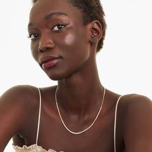 สร้อยคอโซ่ตัดเพชรขนาด4.00มม. เงินเย็น/ชุบทองชุดปาร์ตี้ประจำวันสำหรับงานแต่งงาน - Product Image 5