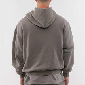 Sweat à capuche surdimensionné pour homme 100% coton épais de luxe pull vierge Streetwear impression personnalisée sweat à capuche avec épaules tombantes de haute qualité - Product Image 6