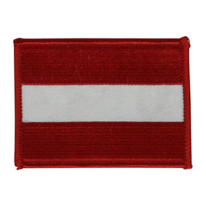 Parche bordado con bandera de país de Austria, bandera bordada a mano lateral de tamaño completo de Austria - Product Image 2