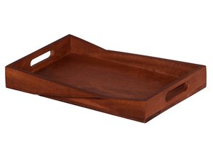 Bandeja de servicio de madera de diseño antiguo de la mejor calidad, pulido de madera marrón, gran oferta, juego de mesa central que incluye 3 alfombrillas de calidad - Product Image 3