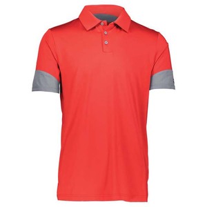 2025 polos t-shirts Chemise sur mesure avec impression de broderie de logo personnalisé Polo orange et gris à manches courtes 100% coton - Product Image 1