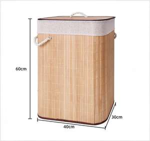 Cesta de Almacenamiento Redonda Tejida de Bambú Ecológica <span class=keywords><strong>para</strong></span> <span class=keywords><strong>Ropa</strong></span> <span class=keywords><strong>Sucia</strong></span> y Juguetes de Niños, Uso en Dormitorios, <span class=keywords><strong>Cesto</strong></span> de Lavandería Grande con Tapa - Product Image 6