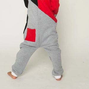 Cremallera completa para niños de alta calidad con dos bolsillos Bloque de colores Fleece suave y cálido Ideal para ropa de invierno y comodidad para dormir - Product Image 3