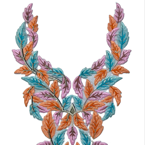 Patchs de cou brodés personnalisés de haute qualité à coudre Vêtements élégants Motifs d'appliques décoratives pour robes Blouses-100% - Product Image 1