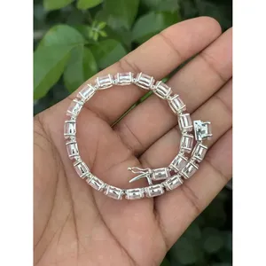 Pulsera de tenis ovalada de plata 925 con cuarzo rosa: accesorio elegante y a la moda - Product Image 4
