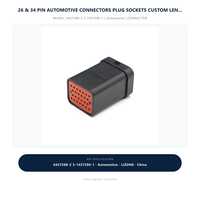 Connecteurs automobiles 26 et 34 broches Prises de courant Terminaux de longueur personnalisés Contacts en cuivre étain Boîtier PVC ABS Sexe mâle/femelle