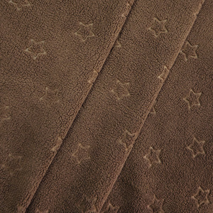 Tessuto in Pile <span class=keywords><strong>Polare</strong></span> Termico 100% Poliestere con Stella a Cinque Punte in Rilievo, Design Personalizzato all'Ingrosso per Felpe da Ragazza - Product Image 4