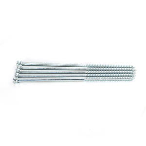 Tornillos para Madera de Doble Rosca PDC Clase 4.8 y 6.8, Acero al Carbono Zincado, Cabeza Ranurada, Rosca Parcial, Tamaños en Pulgadas/Métricos, Estándar DIN - Product Image 1