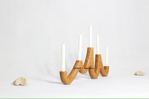 ZAM ZAM IMPEX's Premium Quality 5-Arm Mango Wood <b>Candle</b> Stick Holder Handmade Home Decoration for Easter Occasions Best Price - Product Image 4