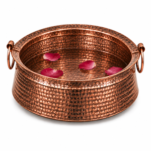 Bol à pédicure de qualité supérieure en cuivre antique martelé couleur or, forme ronde moderne, pour salon de manucure et soins des pieds - Product Image 1